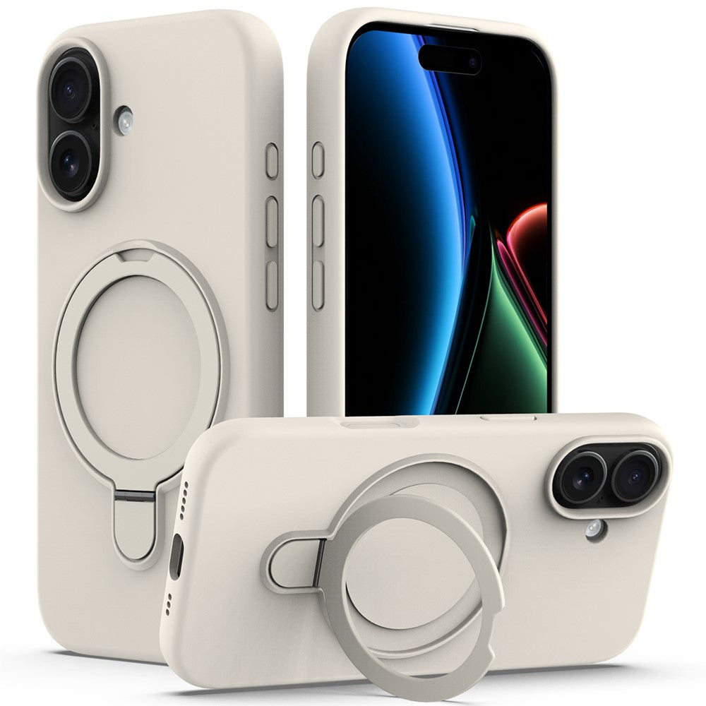 iPhone 17 Skal MagSafe med Ställ PC/Silikon - Antikvit