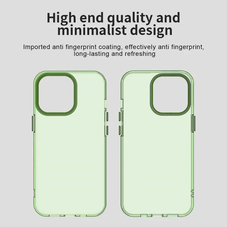 iPhone 13 Pro Max -kotelo PC+TPU+PET Mattapintainen puhelimen takakuori, pudotuksenkestävä - vihreä