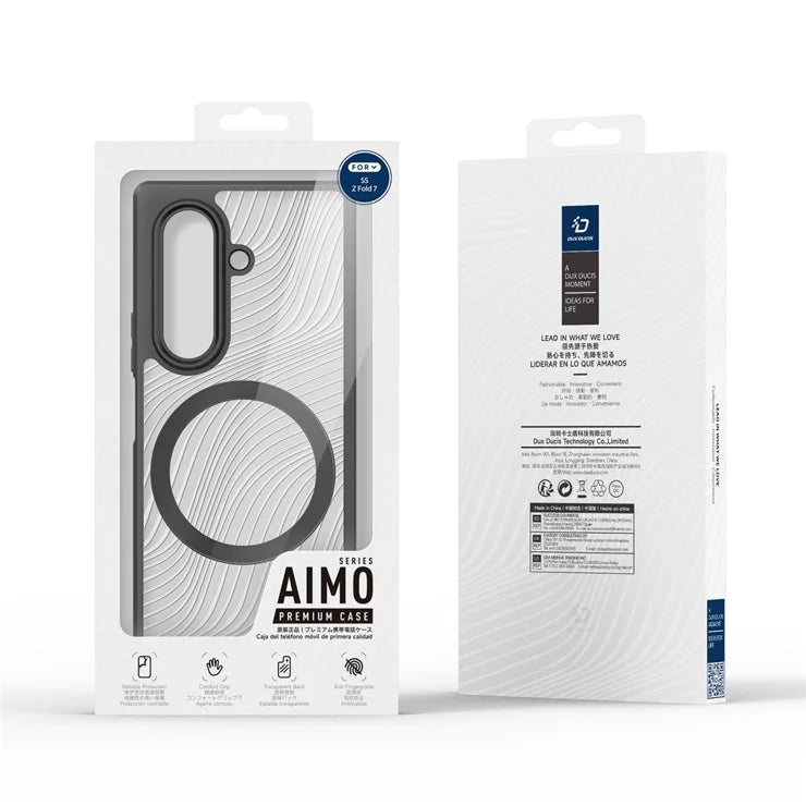 DUX DUCIS Til Samsung Galaxy Z Fold7 5G Etui Aimo Series Magnetisk Etui PC+TPU Slank Cover (REACH Certificering) - Sort