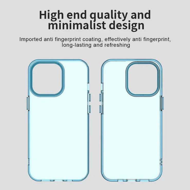 iPhone 13 Pro Max -kotelo PC+TPU+PET Mattapintainen, putoamissuojattu puhelimen takakuori – sininen