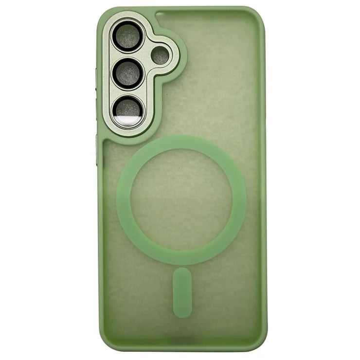 Samsung Galaxy S25+ Case Compatible with MagSafe Skin-Touch PC + TPU Phone Cover - Light Green