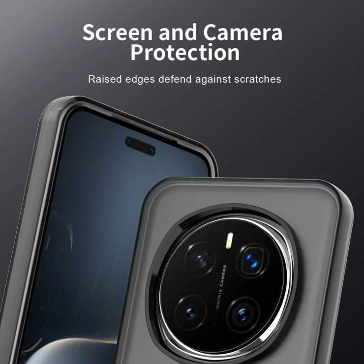 Honor Magic7 Pro 5G -suojakuori, PC+TPU+PET, mattapintainen, putoamissuojattu puhelimen takakansi - Musta