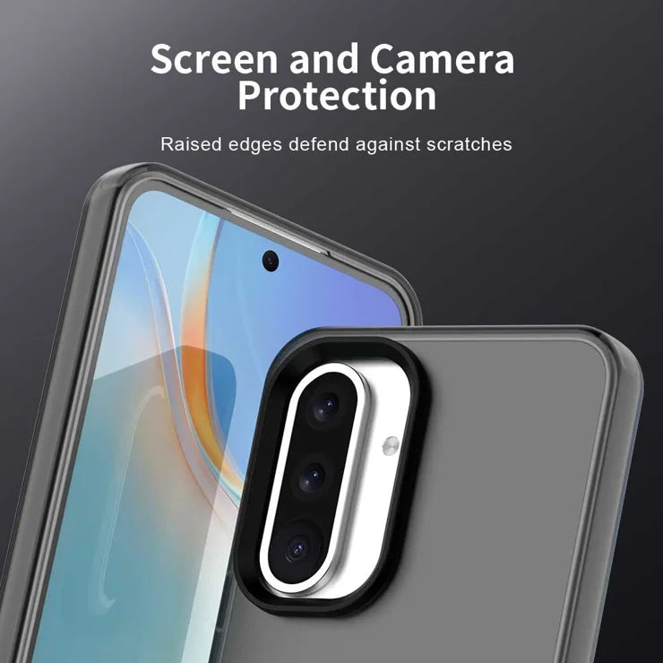 Samsung Galaxy A36 5G / A56 5G Kuori PC+TPU+PET Matta Anti-Drop Puhelimen Takakansi - Musta