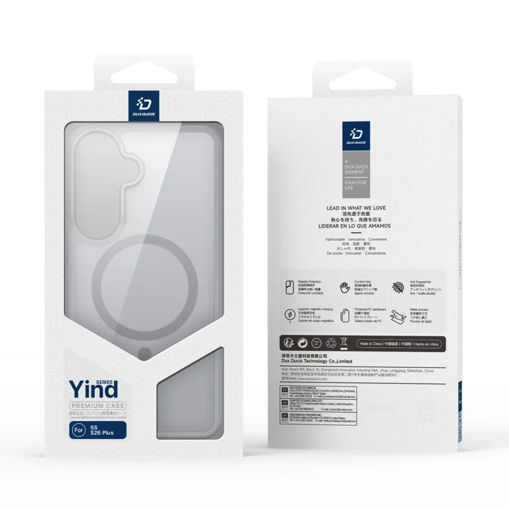 DUX DUCIS For Samsung Galaxy S26+ Magnetic Case Yind Series PC+TPU Phone Cover - Grey