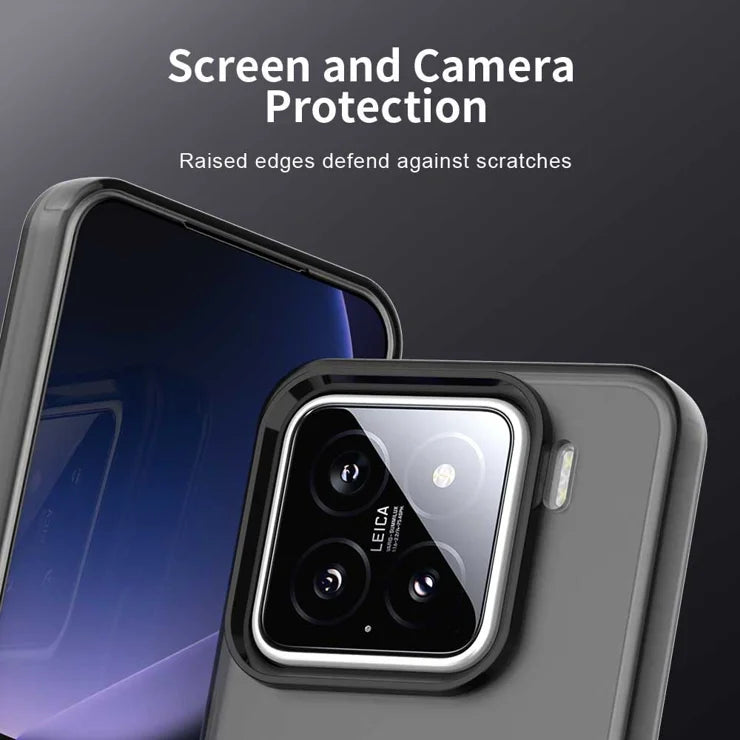 Xiaomi 15 Cover PC+TPU+PET Mat Anti-Drop Telefon Bagcover - Sort