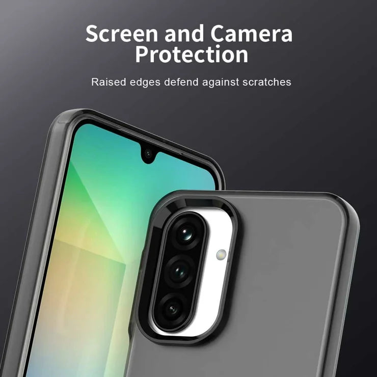 Samsung Galaxy A26 5G kuori PC+TPU+PET mattapintainen pudotuksenkestävä takakuori - Musta
