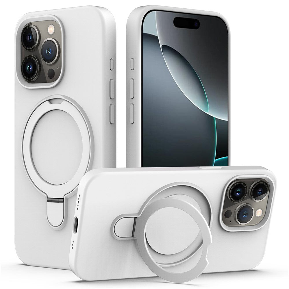 iPhone 16 Pro Skal MagSafe med Ställ PC/Silikon - Vit