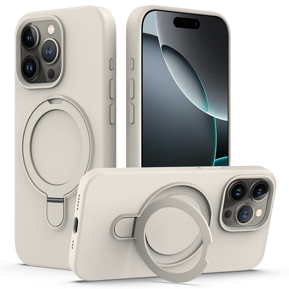 iPhone 16 Pro Max Skal MagSafe med Ställ PC/Silikon - Antikvit