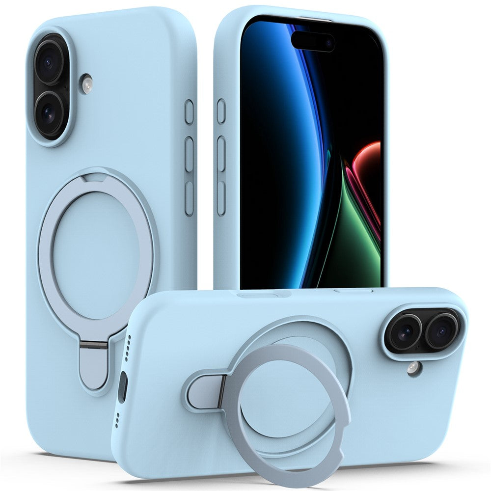 iPhone 17 Skal MagSafe med Ställ PC/Silikon - Himmelsblå