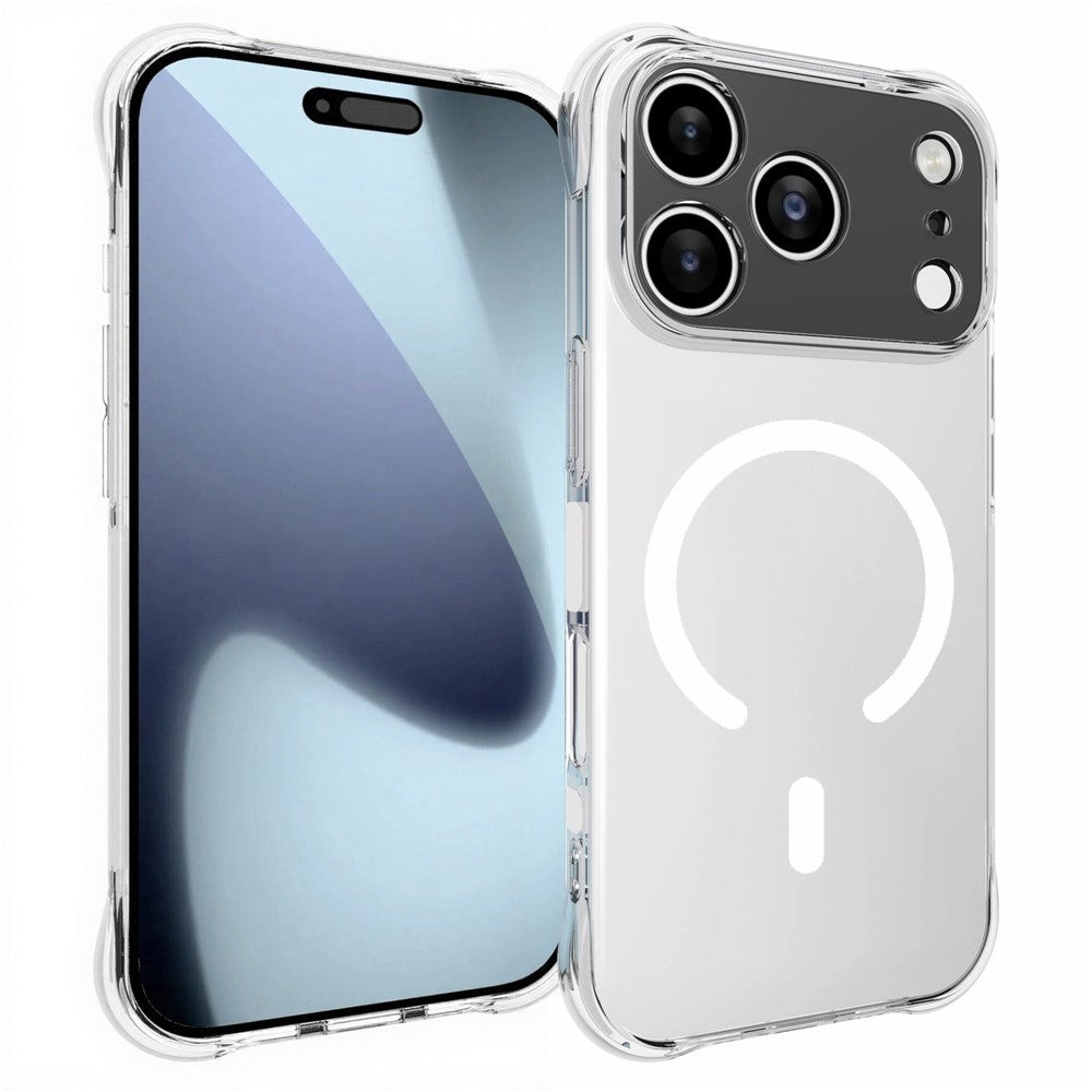 iPhone 17 Pro / 18 Pro Magnetiskt TPU-Skal - Genomskinligt
