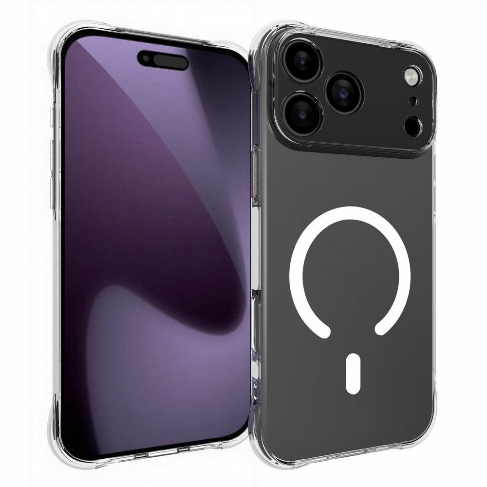 iPhone 17 Pro Max / 18 Pro Max Magnetiskt TPU-Skal - Genomskinligt