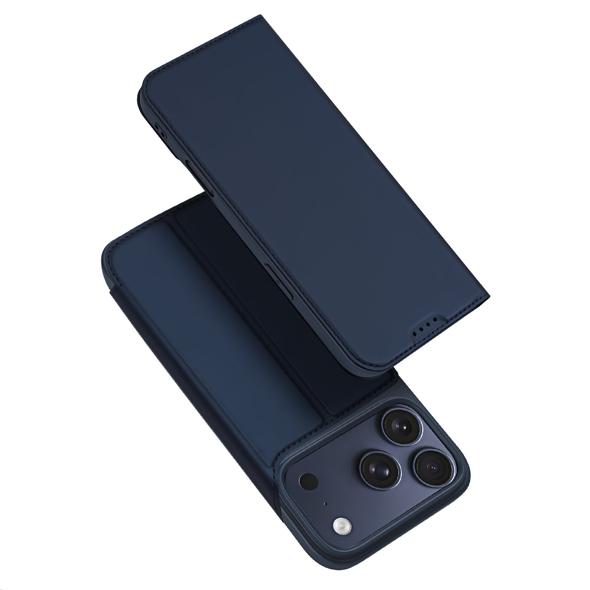 DUX DUCIS Skin Pro iPhone 18 Pro Max Läderfodral med Ställ - Blå