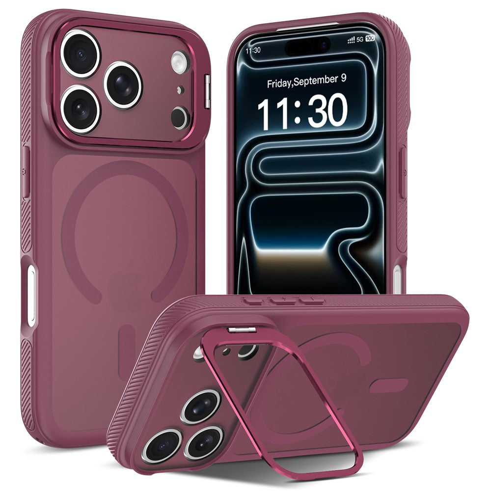 iPhone 18 Pro Max / 17 Pro Max Magnetiskt Skal PC/TPU - Körsbärsröd