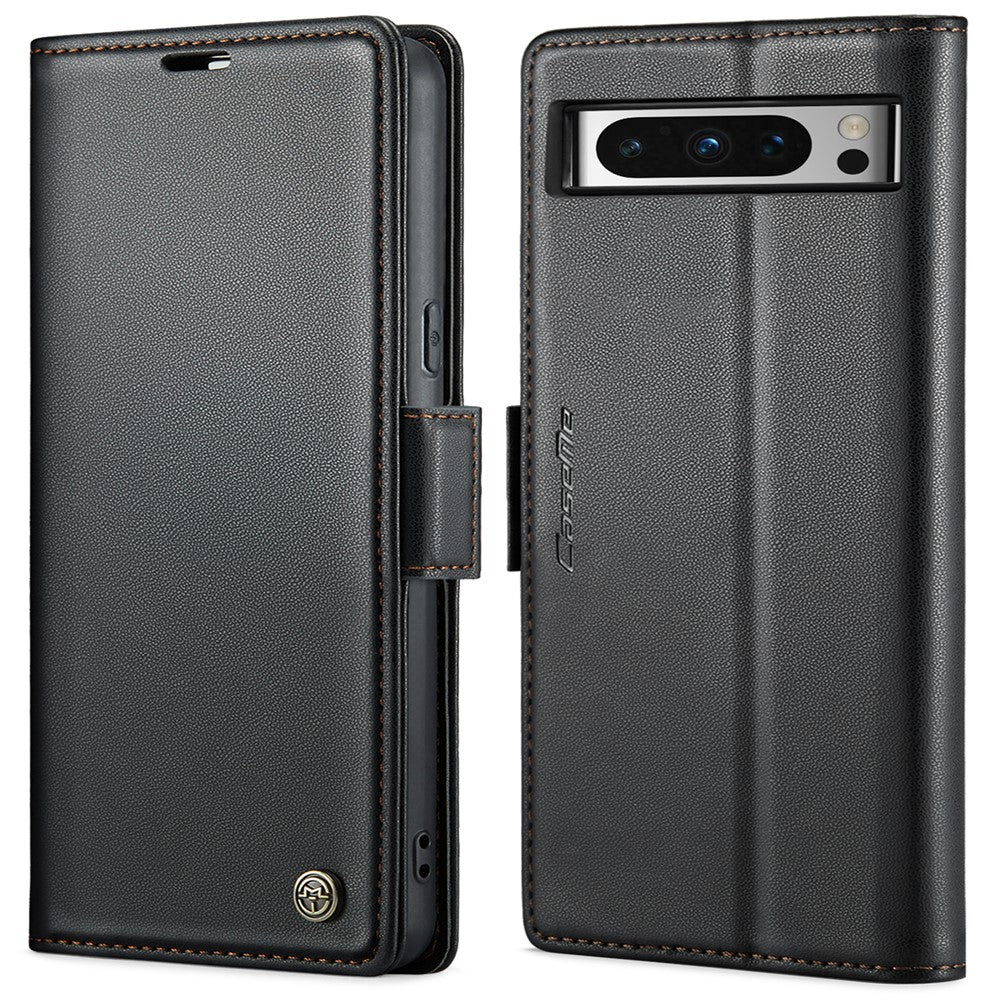 CASEME 023 Google Pixel 8 Pro Läderfodral RFID - Svart