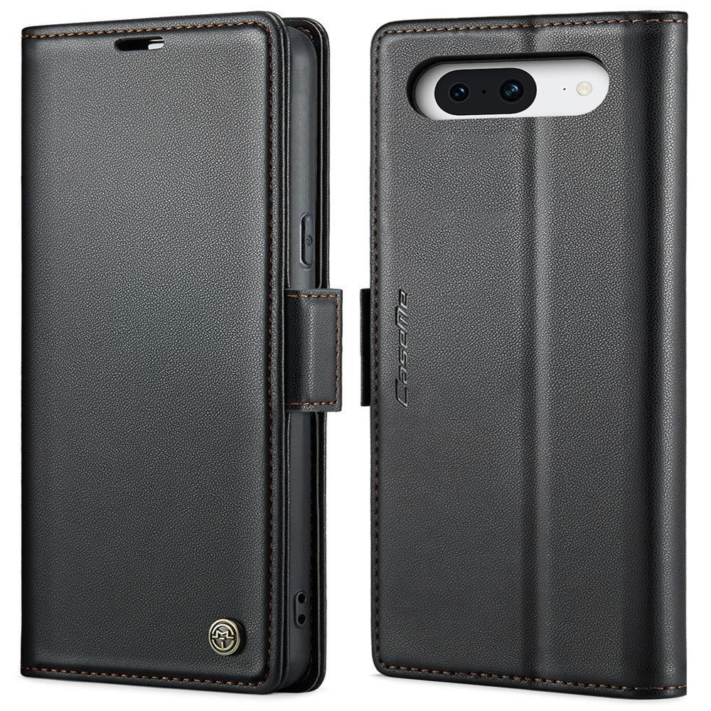 CASEME 023 Google Pixel 8 Läderfodral RFID - Svart