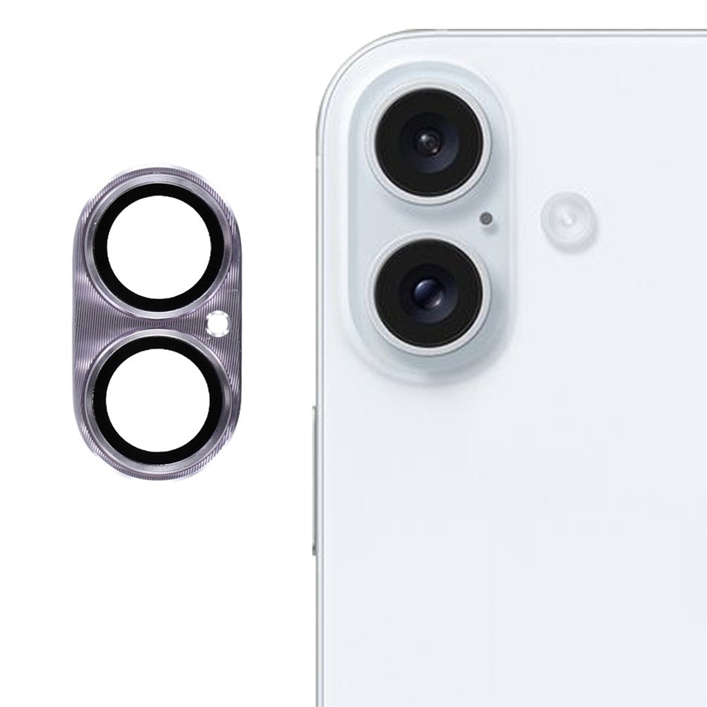 iPhone 17 Kameralinsskydd i Metall & Härdat Glas - Ljuslila