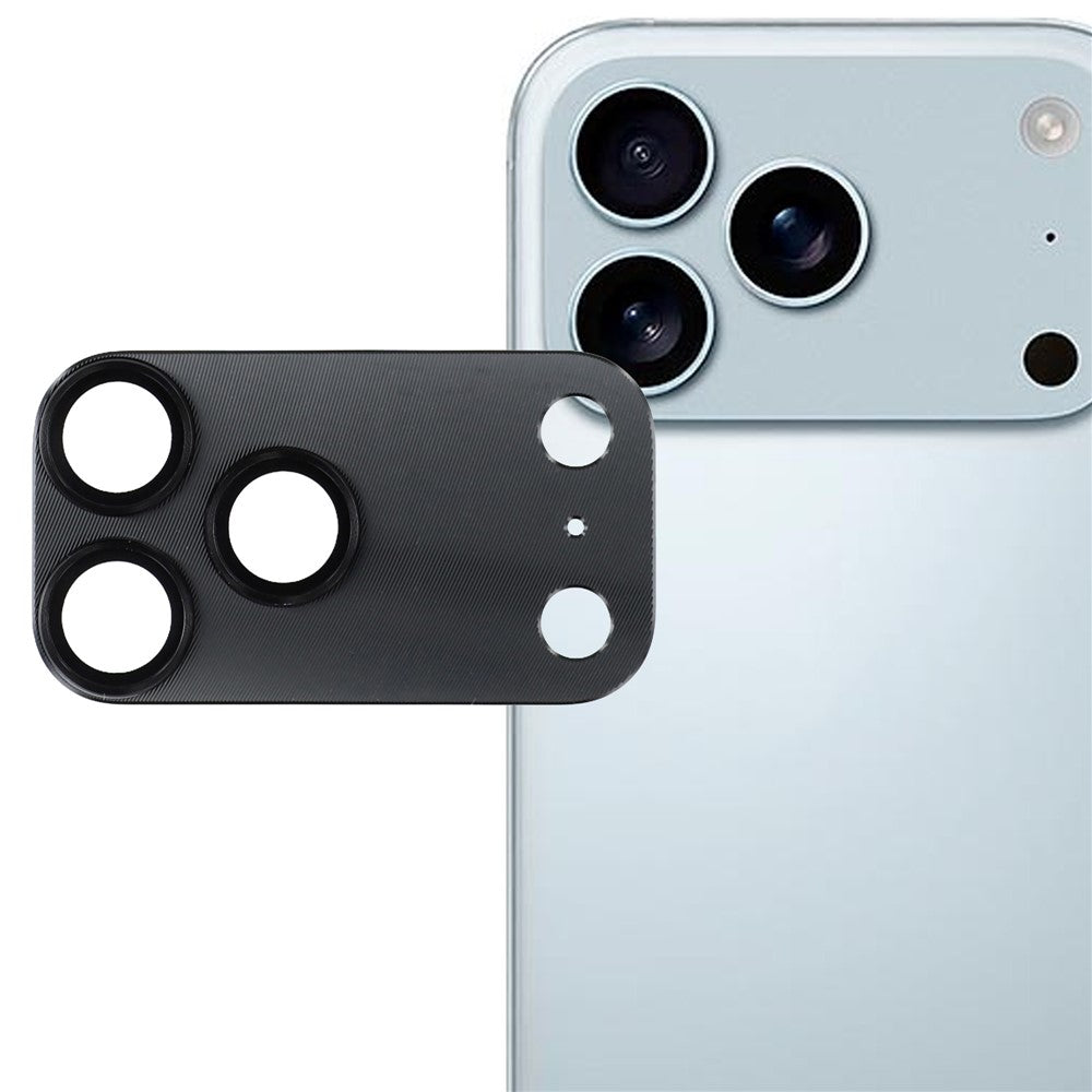 iPhone 17 Pro Kameralinsskydd i Metall & Härdat Glas - Svart
