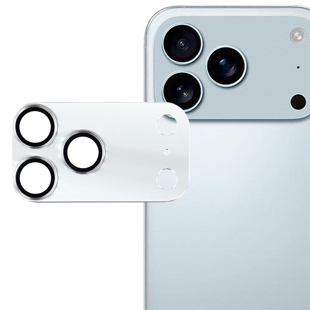 iPhone 17 Pro Kameralinsskydd i Metall & Härdat Glas - Silver