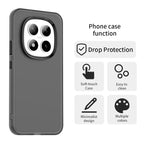 Xiaomi Poco M8 Pro 5G / Redmi Note 15 Pro+ 5G (Global) Case PC + TPU + PET Matte Anti-Drop Phone Back Cover - Black