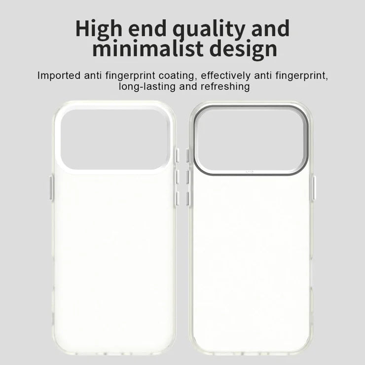iPhone 17 Pro Case PC + TPU + PET Matte Anti-Drop Phone Back Cover - White