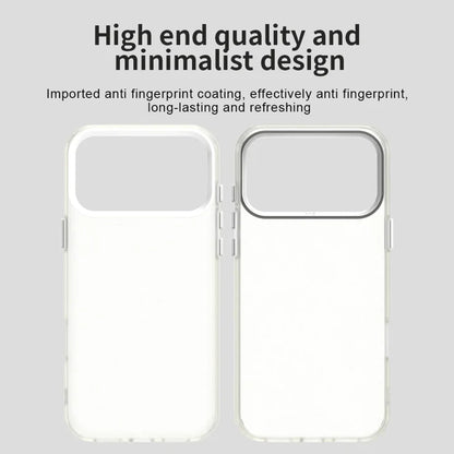 iPhone 17 Pro Case PC + TPU + PET Matte Anti-Drop Phone Back Cover - White
