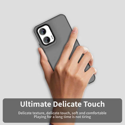 Motorola Moto G35 5G Case PC+TPU+PET Matte Anti-Drop Phone Back Cover - Black