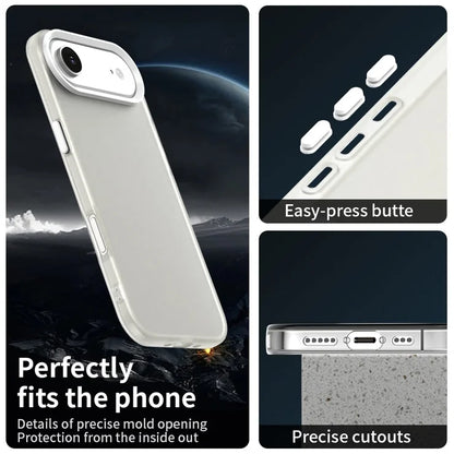 For iPhone Air Case PC + TPU + PET Matte Anti-Drop Phone Back Cover - White