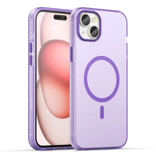 iPhone 15 Magneettikuori Mattapuhelinkuori Sormenjälkiä estävä Naarmuuntumaton – Tummanvioletti