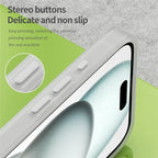 iPhone 16 Plus Case Compatible with MagSafe TPU + PC Slim Matte Translucent Phone Cover - White