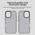 iPhone 16 Case PC+TPU+PET Matte Anti-Drop Phone Back Cover - Black