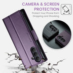 CASEME For Samsung Galaxy S26+ Case 023 Series RFID Blocking Glossy Stand Phone Cover - Purple