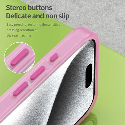 iPhone 16 Pro Case Compatible with MagSafe TPU + PC Slim Matte Translucent Phone Cover - Pink