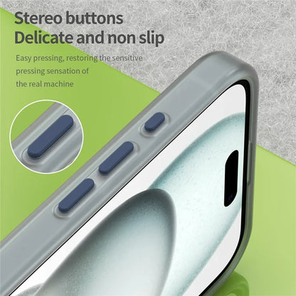 iPhone 16 Plus Case Compatible with MagSafe TPU + PC Slim Matte Translucent Phone Cover - Dark Blue