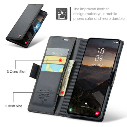 CASEME For Samsung Galaxy S26+ Case  023 Series RFID Blocking Glossy Stand Phone Cover - Black