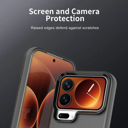 Xiaomi 17 Pro Case PC + TPU + PET Matte Anti-Drop Phone Back Cover - Black