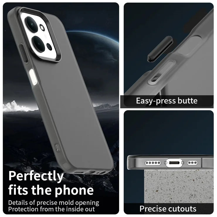 Xiaomi Redmi 15C 4G (Global) (171mm) Case PC + TPU + PET Matte Anti-Drop Phone Back Cover - Black