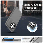 Matte Case For Motorola Edge 60 Neo 5G / 50 Neo 5G / S50 5G / ThinkPhone 25 5G PC+TPU+PET Anti-Drop Phone Back Cover - Black
