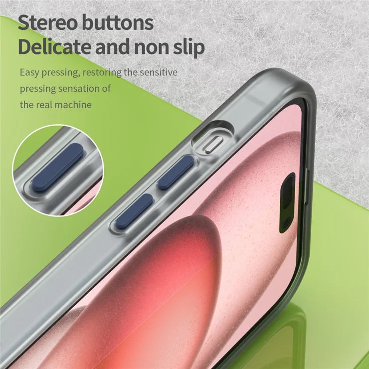 iPhone 15 Plus / 14 Plus Magnetic Case Translucent Matte Anti-Fingerprint Phone Cover - Dark Blue