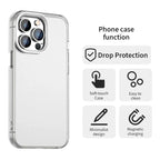 iPhone 13 Pro Case PC+TPU+PET Matte Anti-Drop Phone Back Cover - White