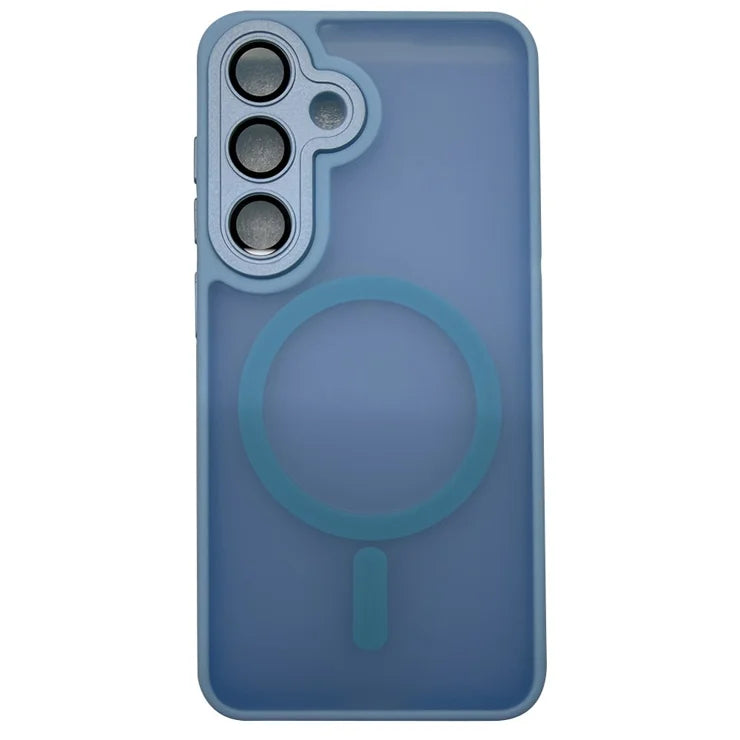 Samsung Galaxy S25+ Case Compatible with MagSafe Skin-Touch PC + TPU Phone Cover - Baby Blue