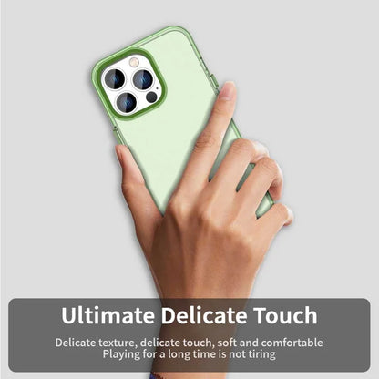 iPhone 13 Pro Max Case PC+TPU+PET Matte Anti-Drop Phone Back Cover - Green