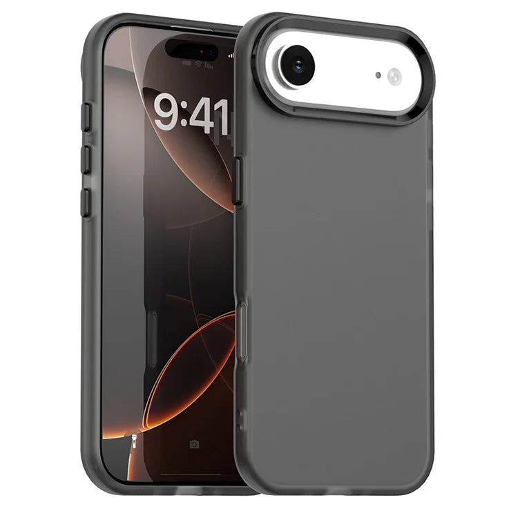 iPhone Air Case PC + TPU + PET Matte Anti-Drop Phone Back Cover - Black