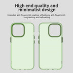 iPhone 13 Pro Max Case PC+TPU+PET Matte Anti-Drop Phone Back Cover - Green