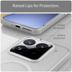Xiaomi 15 Pro Magnetic Case TPU + PC Slim Matte Translucent Phone Cover - White