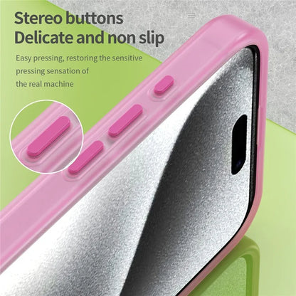 iPhone 16 Pro Max Case Compatible with MagSafe TPU + PC Slim Matte Translucent Phone Cover - Pink