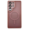 Samsung Galaxy S25 Ultra Case Compatible with MagSafe Skin-Touch PC + TPU Phone Cover - Pink