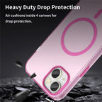 iPhone 15 Plus / 14 Plus Magnetic Case Translucent Matte Anti-Fingerprint Phone Cover - Pink