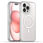 iPhone 15 Pro Case Translucent Matte Back Slim Phone Cover - White