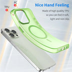 iPhone 15 Pro Max Translucent Case Magnetic Phone Cover Compatible with MagSafe - Fluorescent Green