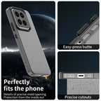 Xiaomi 14 Case PC+TPU+PET Matte Anti-Drop Phone Back Cover - Black